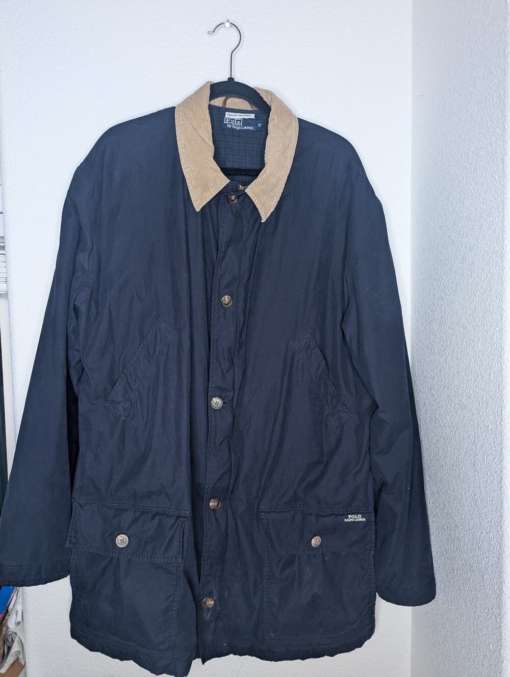 VTG Ralph Lauren Barn Chore Jacket XL Plaid Corduroy 90s Collector's Cottagecore